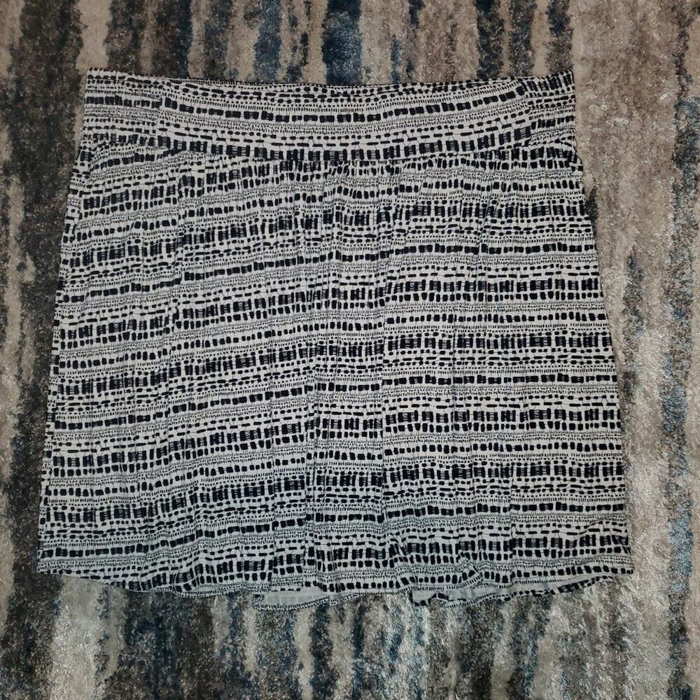 Lane Bryant 22/24 Geometric Print Pull On Knit Skater Midi Skirt